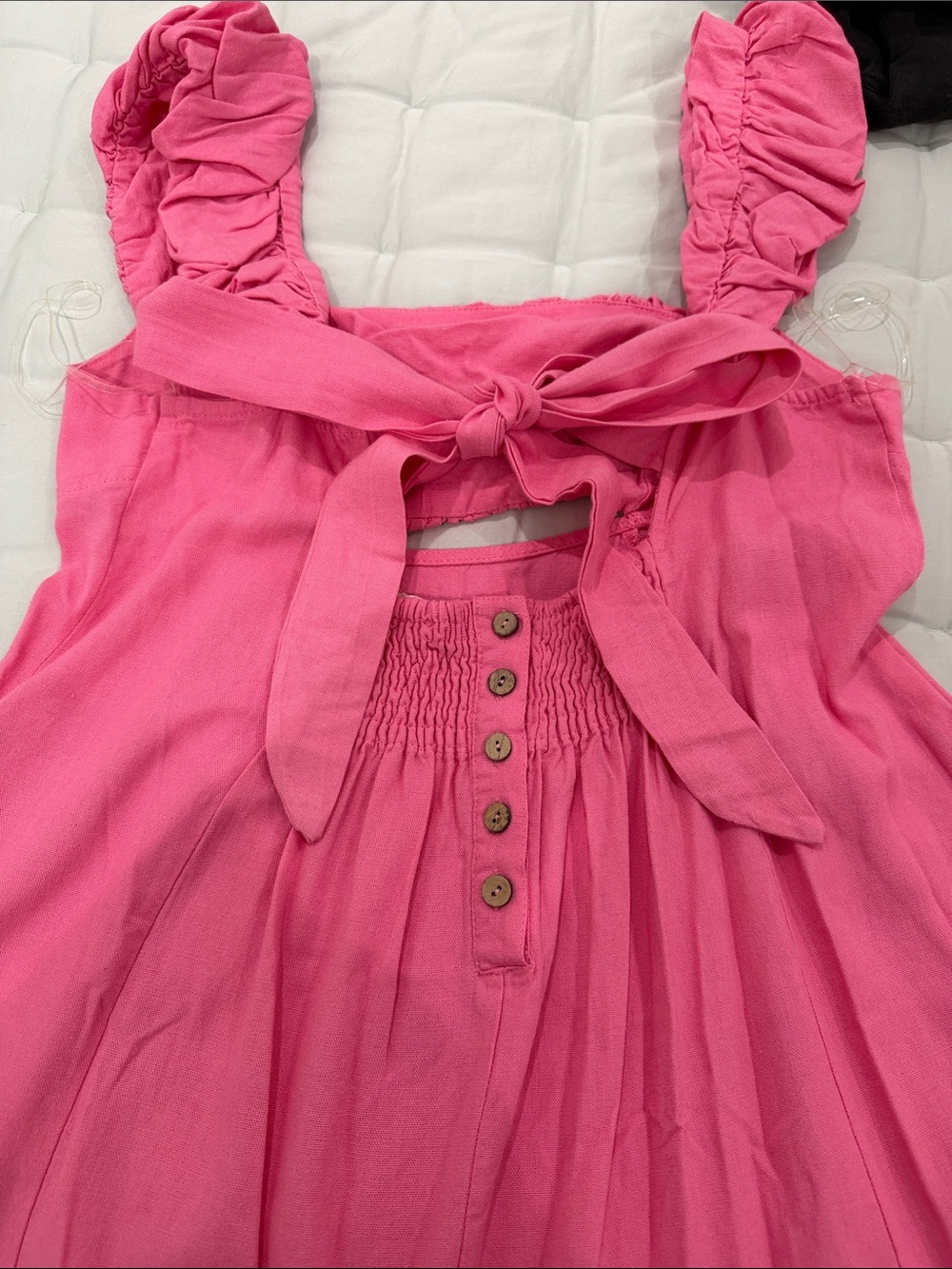 Pink Ruffle Strap Mini Dress - Picture 3 of 3